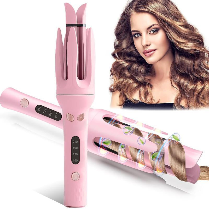 Automatic Curling Iron, Anti-Tangle Rotating Curling Iron Wand with 4 Temperature & 3 Timer, Ceramic Ion Technology, Lightweight Design, 28W, RD2118 Electric Curler Heated Curler Hair Styling Tools Curling Irons Hair Curler