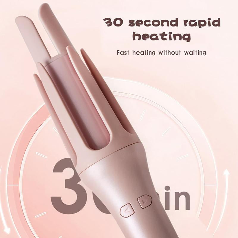 Automatic Curling Iron, Anti-Tangle Rotating Curling Iron Wand with 4 Temperature & 3 Timer, Ceramic Ion Technology, Lightweight Design, 28W, RD2118 Electric Curler Heated Curler Hair Styling Tools Curling Irons Hair Curler
