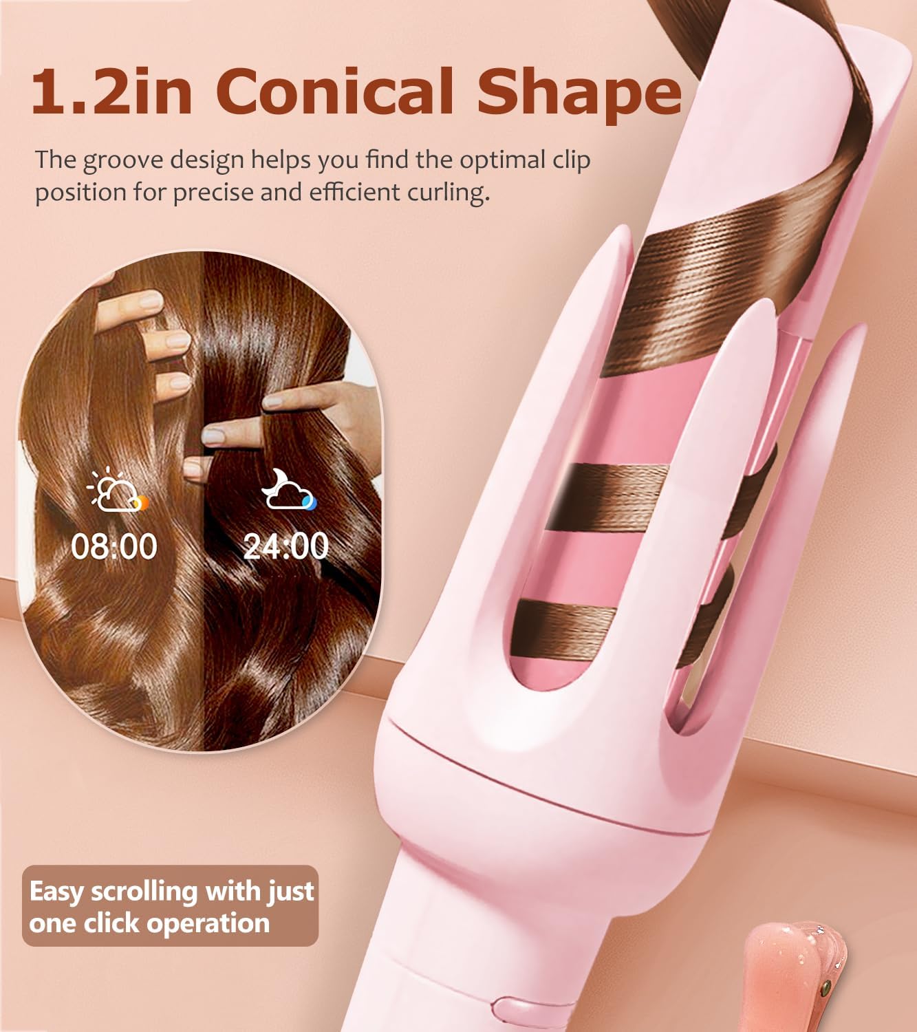 Compact Rotating Curling Iron Styler ™